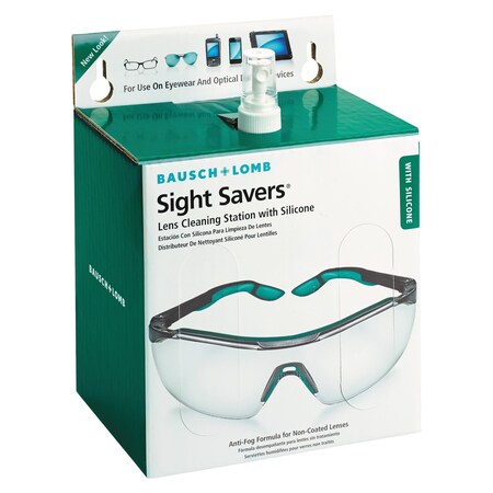Bausch & Lomb Sight Savers Lens Cleaning Station, 16 oz Plastic Bottle, 1520 Tissues 8565